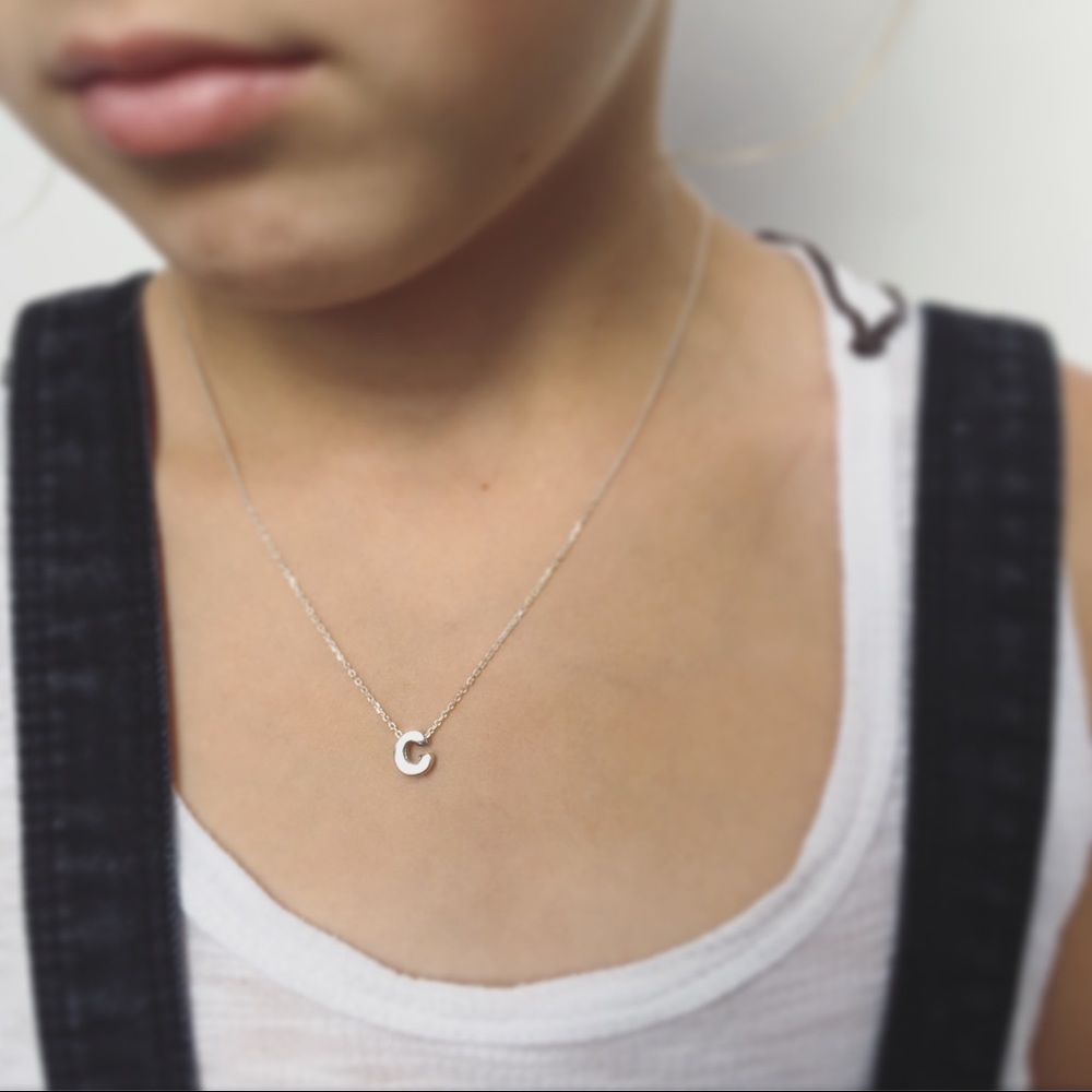 NEW Sterling Silver Initial Necklaces